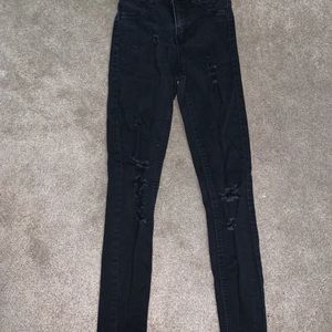 madrid black ripped jeans